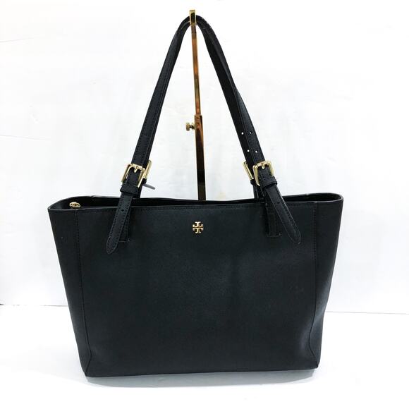 Tory Burch Emerson Black Saffiano Leather Tote Bag - Picture 2 of 11